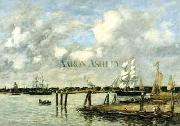 Eugene Boudin Lameuse a Rotterdam oil on canvas